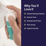 Hello Cake Toy Cleaner, Adult Toy Cleaner with Easy to Use Pump, Natural Gentle Foaming Cleanser, Fragrance-Free, Extend The Life of Toys, 1.7 fl oz