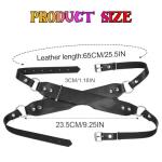 Nicute Leather Masquerade Mask Black Gothic Halloween Eye Mask Cover Eyes Costume Accessory (Black)