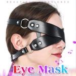 Nicute Leather Masquerade Mask Black Gothic Halloween Eye Mask Cover Eyes Costume Accessory (Black)