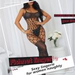 Famstar Sexy Lingerie for Women Naughty Fishnet Bodysuit Lingerie Set Outfits Erotic Mesh Sheer Teddy