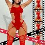 Famstar Sexy Lingerie For Women Naughty Sparkle Rhinestone Fishnet Lingerie Set Teddy Erotic Mesh Rave Outfit