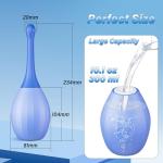 Enema Anal Douches for Men Women - Enema Bulb with Bendable Silicone Nozzles for Men Women Colon Cleanse, Anti Backflow Shower Douche Enema Kit with Lube, Anal Cleansing Feminine Care Douche Bottles