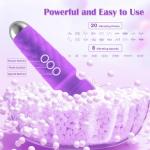LUMIO Body Back Relaxation Massager - Mini - Travel - 9 Speeds 19 Modes - for Back - Foot - Arm Muscle Relaxation ((Purple))