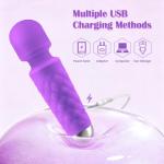 LUMIO Body Back Relaxation Massager - Mini - Travel - 9 Speeds 19 Modes - for Back - Foot - Arm Muscle Relaxation ((Purple))
