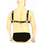 ROIEIIR Men's Leather Breastplate Harness Extreme Sex Sexy Slave Costume Erotic Lingerie Men's Body Chain Chest Harness Metal Rings Sexy Clubwear Rave Buckle Straps