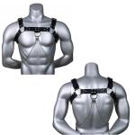 ROIEIIR Men's Leather Breastplate Harness Extreme Sex Sexy Slave Costume Erotic Lingerie Men's Body Chain Chest Harness Metal Rings Sexy Clubwear Rave Buckle Straps