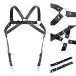 ROIEIIR Men's Punk Body Harness Gothic Men Chest Bondage Men Gay Harness Sexy Bondage Body Harnais Sexy Chest Harness Fetish Costumes Suspenders