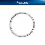 Yinpecly 201 Stainless Steel O Ring 2.36" OD 0.16" Thickness Strapping Welded Round Rings for Crafts Decoration Design Leashes Hardware 2pcs
