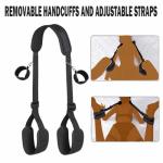 GAOLUWAN Bdsm Sex Bed Bondage Restraints Kit Toys Sex Ties for Ankles and Wrists Bar Fuzzy Hand Cuff Set Handcuffs for Adults Grownups Bedroom Bondage Gear & Accessories Bondaged Bed Tie Downs Sweater