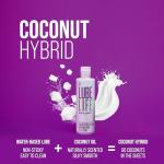 LubeLife Coconut Hybrid Lube –Water & Coconut Oil Personal Lubricant – Smooth, Skin-Safe Formula with Easy Clean for Privacy & Toys, 8 Fl Oz