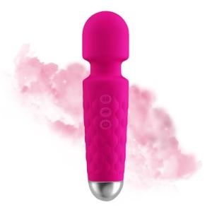 AImassa wand Portable Handheld Back Massager -Massage Tool to Relieve Neck and Shoulder Muscle Fatigue and Promote Relaxation (Rose Pink)