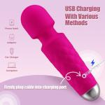 AImassa wand Portable Handheld Back Massager -Massage Tool to Relieve Neck and Shoulder Muscle Fatigue and Promote Relaxation (Rose Pink)