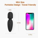 Mini Wand Massager with 10 Vibration Modes, Whisper Quiet, Cordless Waterproof Handheld Massager for Shoulder and Back Full Body Massage, Sports Recovery