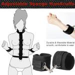 Neck to Wrist Behind Back Restraints Kit for Adults - Adjustable Soft Bondage Gear with Thigh & Wrist Cuffs, Legs Spreaders Bar, Sex Restraints Straps - Safe BDSM Accessories for Couples Sweater M4