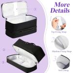 OVECIOPO Lockable Sex Toy Storage Bag Lockable Sex Toy Box with Dual Combination Locks & 2 Black Drawstring Bags (13.4 x 5.51 x 6.3 in) - Discreet & Secure Storage for Dildos, Sex Toys & More