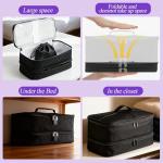 OVECIOPO Lockable Sex Toy Storage Bag Lockable Sex Toy Box with Dual Combination Locks & 2 Black Drawstring Bags (13.4 x 5.51 x 6.3 in) - Discreet & Secure Storage for Dildos, Sex Toys & More