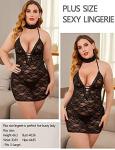 Avidlove Lingerie for Women Lace Babydoll Chemise Sexy Teddy Bodysuit Cute Nightie Sleepwear Black