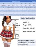 ADOME Sexy Lingerie Set for Women Two Piece Lingerie Outfits with Tie Top and Mini Pleated Skirt White M