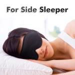 Sleep Eye Mask for Side Sleeper, Lash Extensions 3D Contoured Cup Sleeping Mask for Men Women, Travel Blackout Night Blindfold Eye Shade Cover with Adjustable Strap (Black-Side Sleeper)
