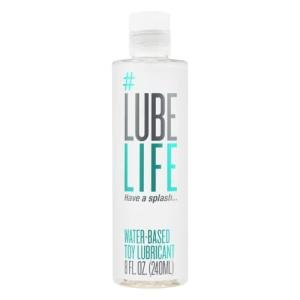 LubeLife Water Based Lube – Toy-Safe Personal Lubricant for Men, Women & Couples, Travel Size, Non-Staining, Easy Clean-Up, 8 Fl Oz