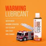 LubeLife Water-Based Warming Lubricant, Warm Invigorating Heating Sensation, Lube for Men, Women and Couples, 8 Fl Oz