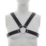 Mens Double-Shoulder Leather Chest Harness, Men's Sexy Punk Body Harness Belt, Adjustable Gothic Erotic Bondaged Strap Top, SM Nightclub Cosplay Clubwear Rave Armor