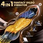 Realistic Quiet Adult Tool for Women Today Portable Gifts Handheld Adult Toys Soft Sensory Realistic Toys for Women Pleasure Toy Machine Tool The Gift for Her (Purple Gold)