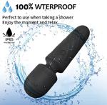 KINGWAND Handheld Personal Mini Massager Tool– Waterproof, USB Rechargeable, 10 Vibration - Perfect on Back Legs Hand Pains and Sports Recovery(Black)