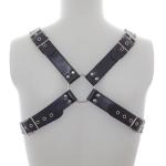 Mens Double-Shoulder Leather Chest Harness, Men's Sexy Punk Body Harness Belt, Adjustable Gothic Erotic Bondaged Strap Top, SM Nightclub Cosplay Clubwear Rave Armor