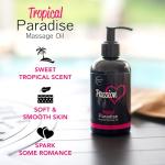 Passion Sensual Massage Oil for Date Night | 100% Natural Body Oil for Couples with Jojoba & Almond | Aromatherapy & Relaxing Massage Therapy | Valentines Day Gifts for Her | Tropical Paradise Scent