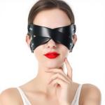 Women Sexy PU Leather Eye Mask Leather Half Face Masquerade Mask Halloween Couples Cosplay Play BDSM Bondage Blindfold Valentine's Day Accessories