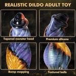 Realistic Quiet Adult Tool for Women Today Portable Gifts Handheld Adult Toys Soft Sensory Realistic Toys for Women Pleasure Toy Machine Tool The Gift for Her (Purple Gold)