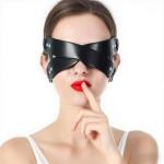 Women Sexy PU Leather Eye Mask Leather Half Face Masquerade Mask Halloween Couples Cosplay Play BDSM Bondage Blindfold Valentine's Day Accessories