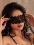 Egfyqzbryn Mysterious Lace Masquerade Mask Sexy Blindfold Hollow Flower Lace Mask Halloween Cosplay Costume Valentine Gifts for Women (Style3)