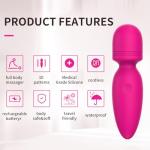 Mini Massager,Small Cordless Handheld Massager with 10 Quiet Vibration Modes, Personal Rechargeable Massager for Neck Shoulder Back Body