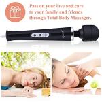 YEVIOR Wired Powerful Handheld Massager with 10 Pulse Settings Strong Vibration for Women,Personal Total Body Therapy Massager for Sports Recovery, Muscle Aches, Body Pain (Black)