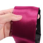 Hestya 2 Pack Sleeping Mask Satin Eye Mask (Black Red) Blindfold, 150 cm