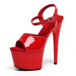 WUXIN H&P Women's 7 in Platform Sandal Heels Ankle-Strap Sexy,7 in Pole Dance High Heel Platform,17 cm Exotic Platform Pole Dancer Heels Shoes Stiletto US 13