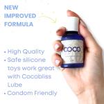 Coco Bliss Natural Coconut Oil Lubricant, Intimate Moisturizer, Lube for Him and Her, Personal Massage Oil, Silky Smooth Moisturizer with Vanilla Extract and Almond Oil, 4/8 Fl Oz (2 oz Liquid)