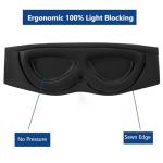 ALASKA BEAR Sleep Mask for Side Sleepers 2022 Headband Design, Cup-Shaped and Extra-Soft, 100 Blackout Eye Mask Shades Cover for Men and Women Home or Travel, Machine Washable, Black