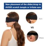 ALASKA BEAR Sleep Mask for Side Sleepers 2022 Headband Design, Cup-Shaped and Extra-Soft, 100 Blackout Eye Mask Shades Cover for Men and Women Home or Travel, Machine Washable, Black