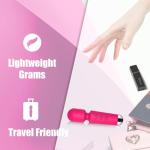 CHARMING Personal Back Massager – Handheld Waterproof & Rechargeable, 20 Patterns 8 Speeds, Quiet Vibration Wand for Travel Friendly Relaxation Tool -(Rose Red)