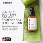 Penchant Organic Personal Lubricant with Organic Aloe Juice - Includes Pump & Disc Top Cap - Plant Based, Water Based Lube, pH Balanced for Intimate Use, Unscented - Made in USA (4 fl oz)