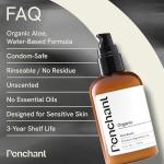 Penchant Organic Personal Lubricant with Organic Aloe Juice - Includes Pump & Disc Top Cap - Plant Based, Water Based Lube, pH Balanced for Intimate Use, Unscented - Made in USA (4 fl oz)