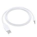 J-ZMQER 3ft White USB Vibrator Cable Cord Compatible with Rechargeable Adult Toys Vibrators Universal Charger