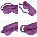 1 Pack Sleep Mask, Silk Eye Mask with Elastic Strap, Blindfold, Soft Silk Sleeping Mask for Girls, Women, Men (Black)