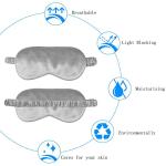 1 Pack Sleep Mask, Silk Eye Mask with Elastic Strap, Blindfold, Soft Silk Sleeping Mask for Girls, Women, Men (Black)