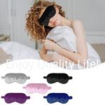 1 Pack Sleep Mask, Silk Eye Mask with Elastic Strap, Blindfold, Soft Silk Sleeping Mask for Girls, Women, Men (Black)