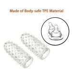 2 Pcs Finger Sleeves Finger Cots Body-Safe & Reusable Waterproof Finger Tips Protectors Tool Accessories Gifts for Women Couple Friends