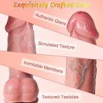 2025 New Consolador Realistic Toy Dilbo for Women 11", Thick Huge Silicone Skin-Like Giant Silicone Dick Machine Hand Free Play Adult Tool O1616O (complexion3)